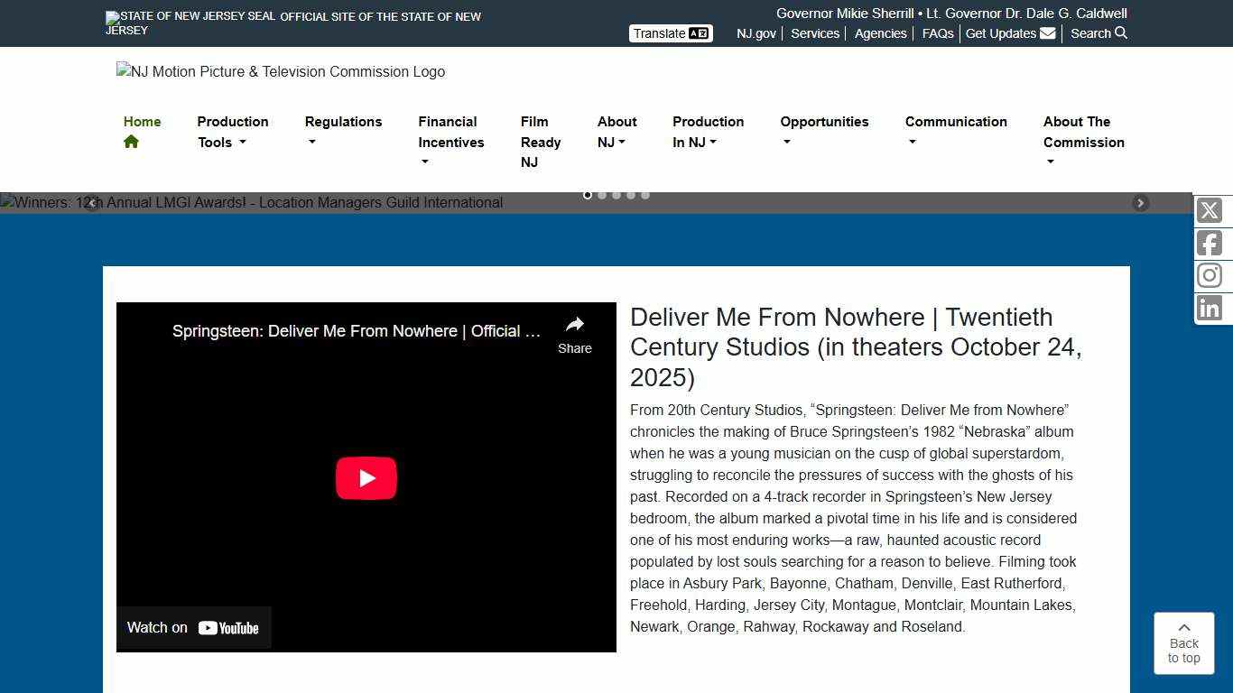 NJ Motion Picture & Television Commission